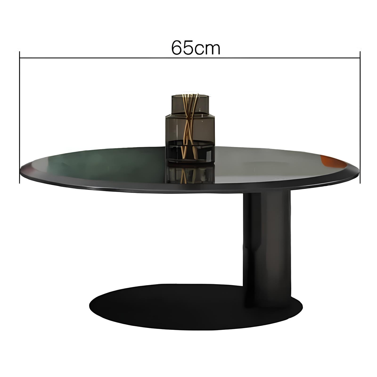 Premium Stainless Steel Round Coffee Tables - Luxurious Tempered Glass Side Table set - Homevalley.co.uk