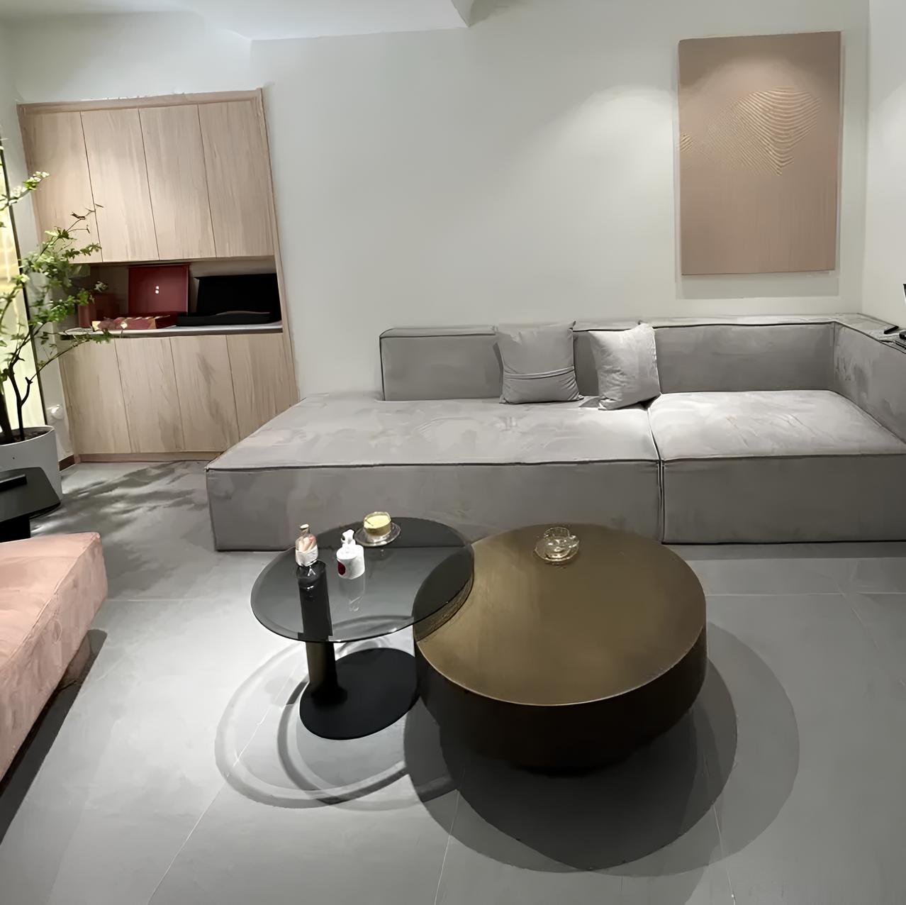 Premium Stainless Steel Round Coffee Tables - Luxurious Tempered Glass Side Table set - Homevalley.co.uk