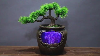 Feng Shui tabletop fountain, 7 color LED light