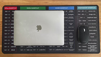 Large Mouse Pad With Shortcuts For Photoshop Office Linux Python Java script Financial Analysis