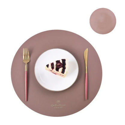 PU Leather Waterproof Non-Slip Placemat for Table Place Mat + Coaster - Homevalley.co.uk
