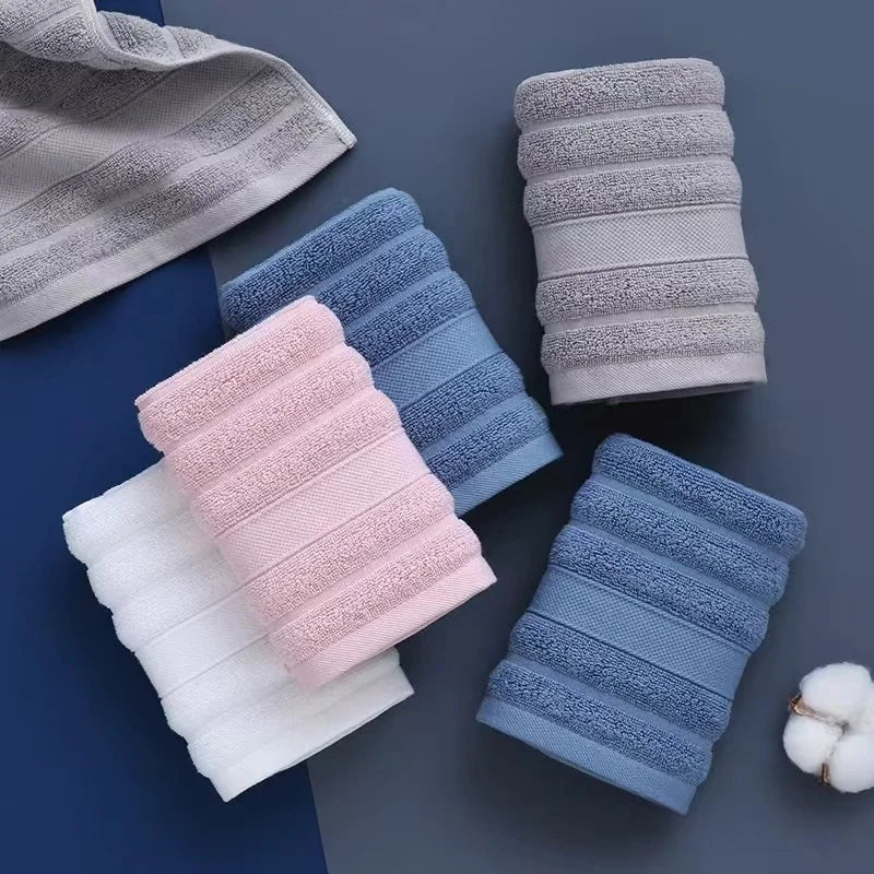 Pure 100% Cotton Soft Terry Towel Set of 3 - Homevalley.co.uk