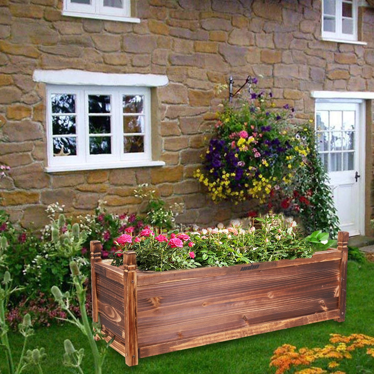 Raised Garden Flower Box - Homevalley.co.uk