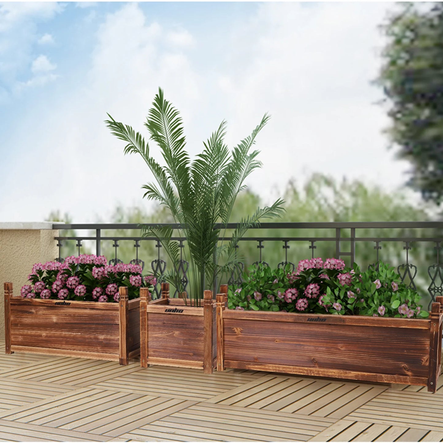 Raised Garden Flower Box - Homevalley.co.uk