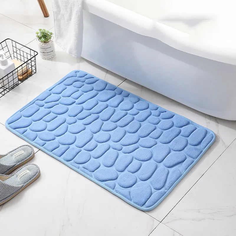 Raised Paver Bathroom Rug Non-Slip Memory Foam – Stylish, Soft, and Safe for Your Bathroom - Homevalley.co.uk