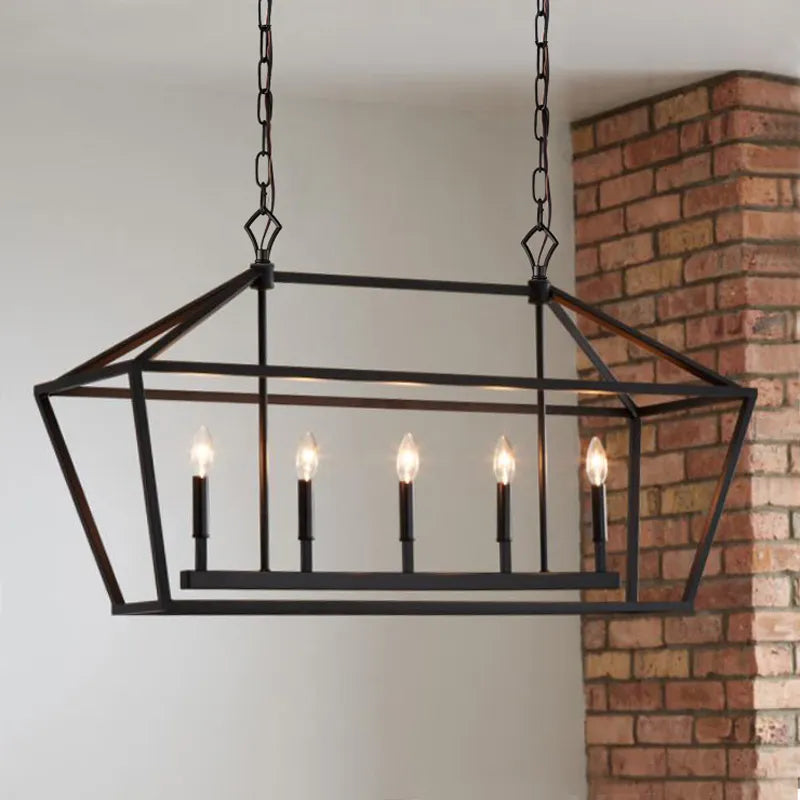 Rectangular Industrial Style Ceiling Lamp - Homevalley.co.uk