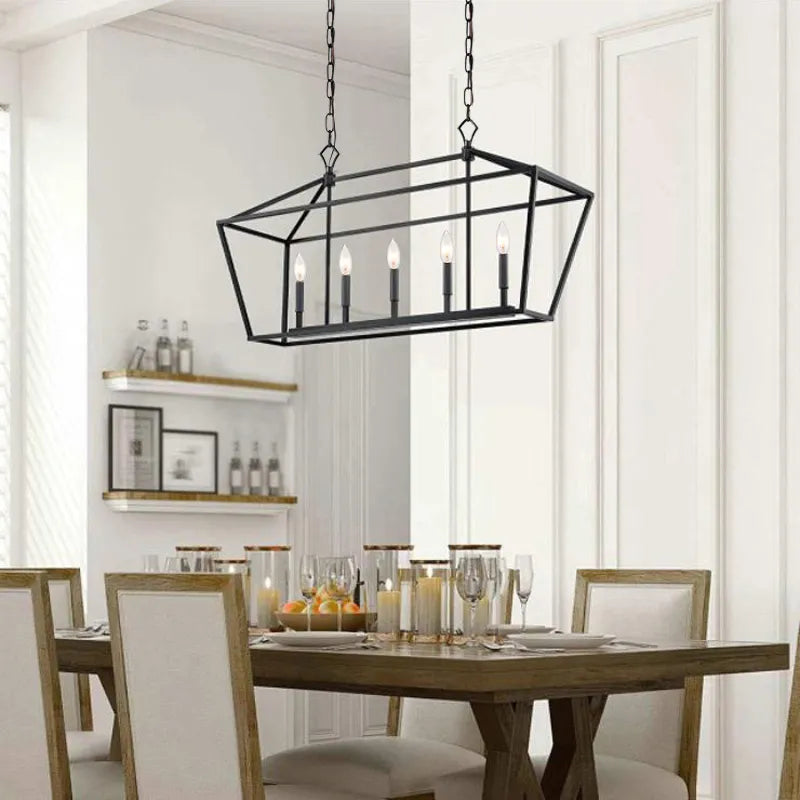 Rectangular Industrial Style Ceiling Lamp - Homevalley.co.uk