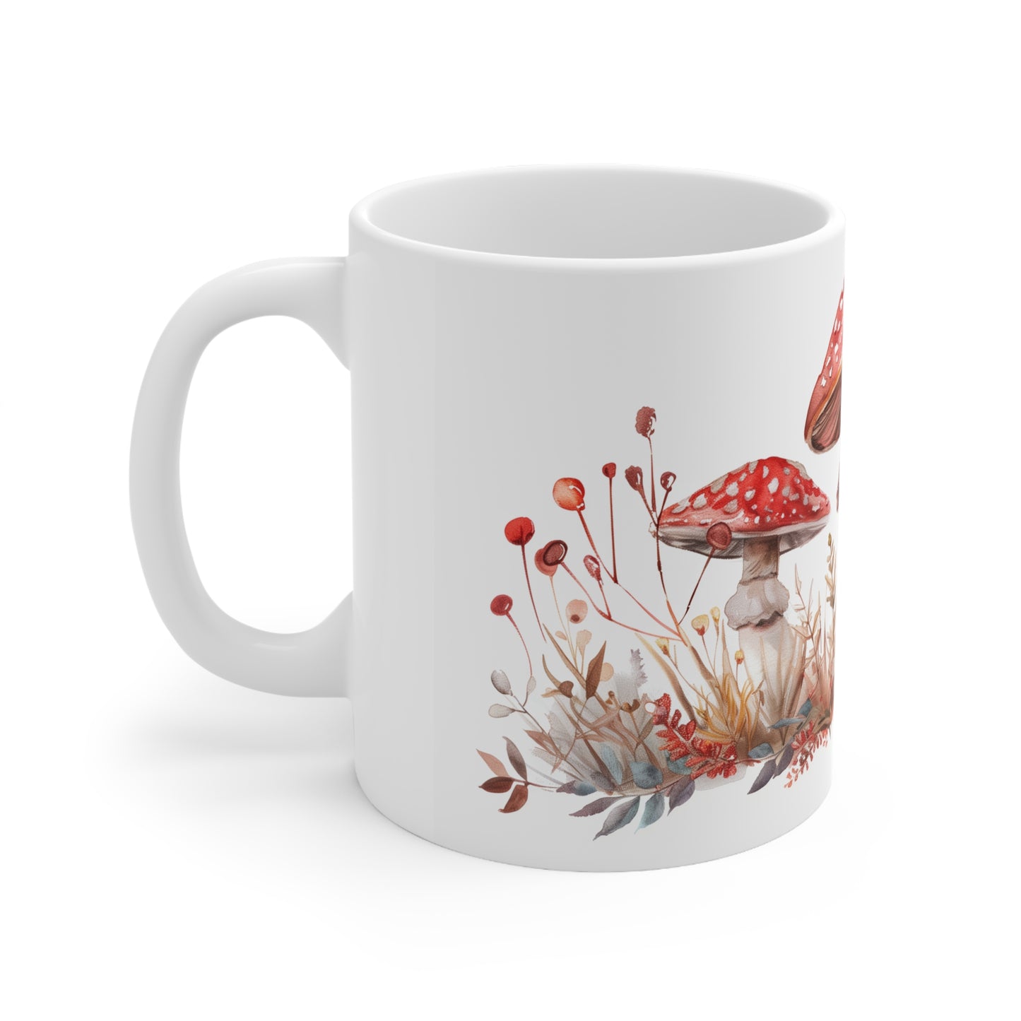 Red Mushroom Ceramic Coffee Mug, 11oz, 15oz - Homevalley.co.uk