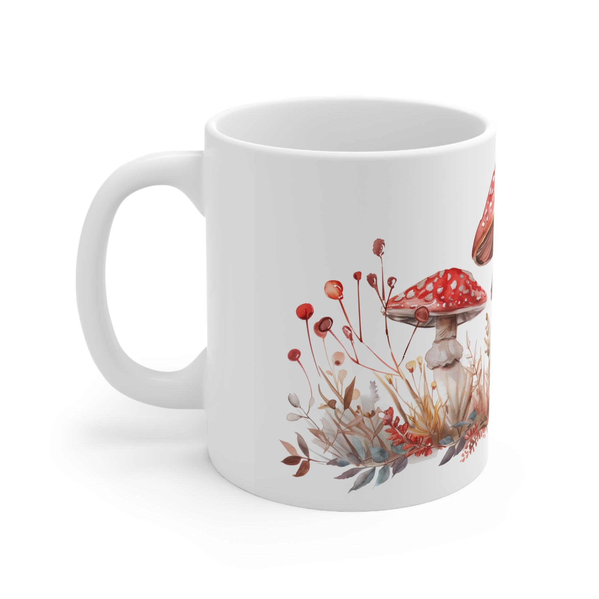 Red Mushroom Ceramic Coffee Mug, 11oz, 15oz - Homevalley.co.uk