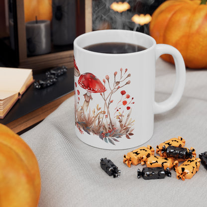 Red Mushroom Ceramic Coffee Mug, 11oz, 15oz - Homevalley.co.uk