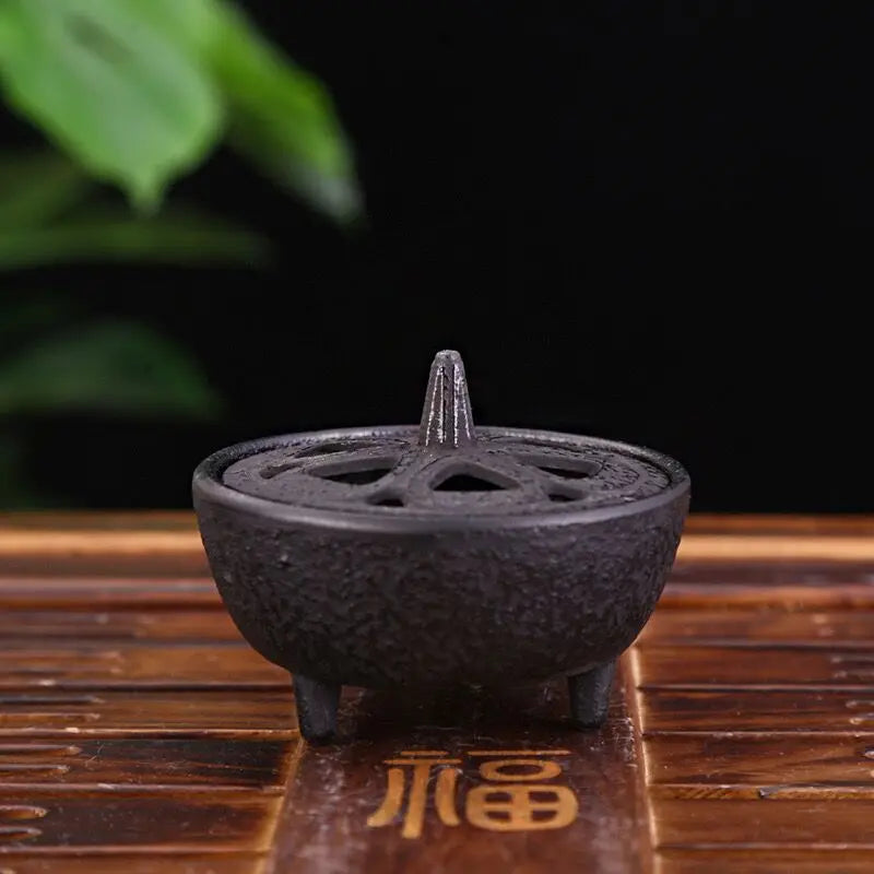 Retro Cast-iron Incense Burner Holder Ceremony Fragrance Smoke Stove - Homevalley.co.uk