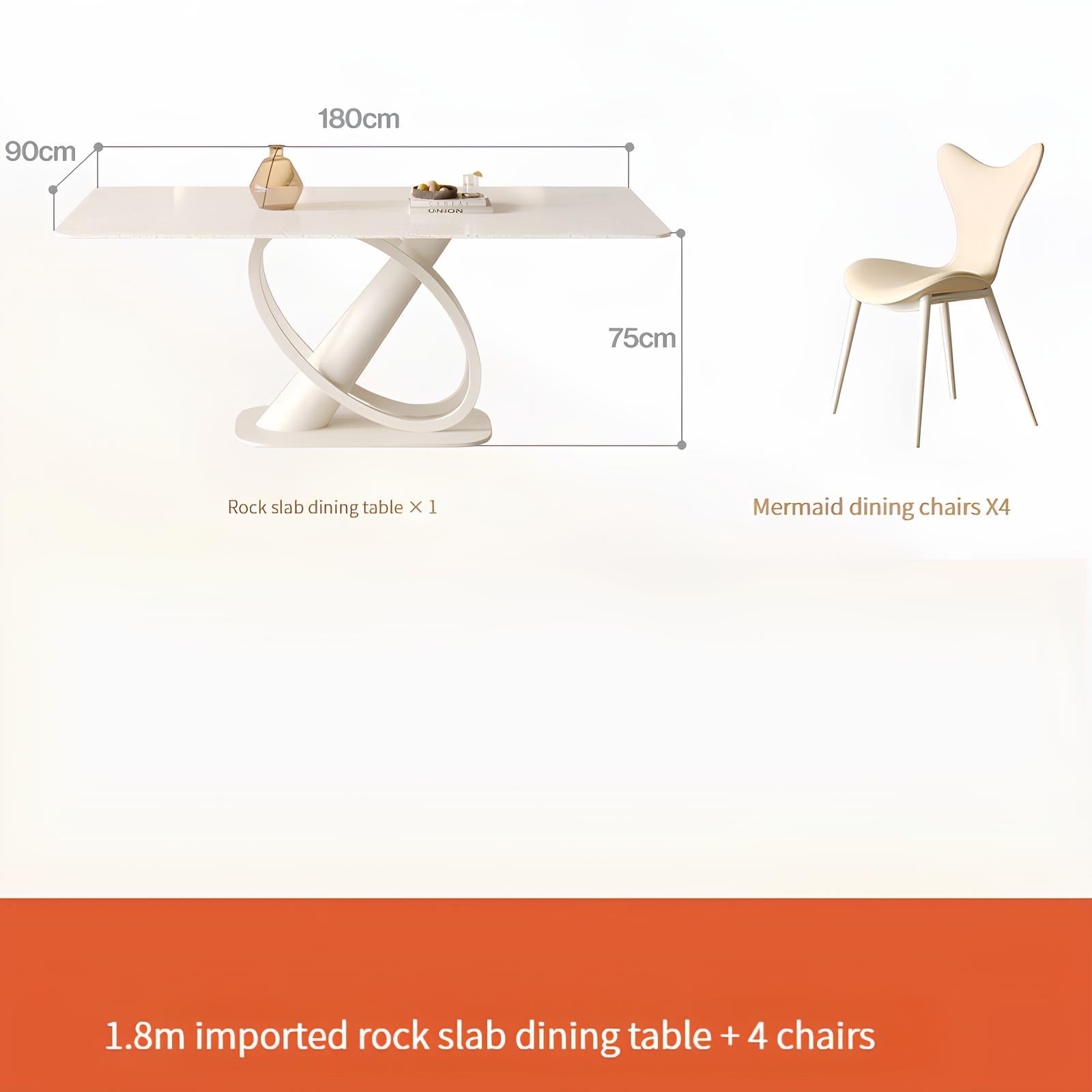 Rock Slab Dining Table And Chairs - Homevalley.co.uk
