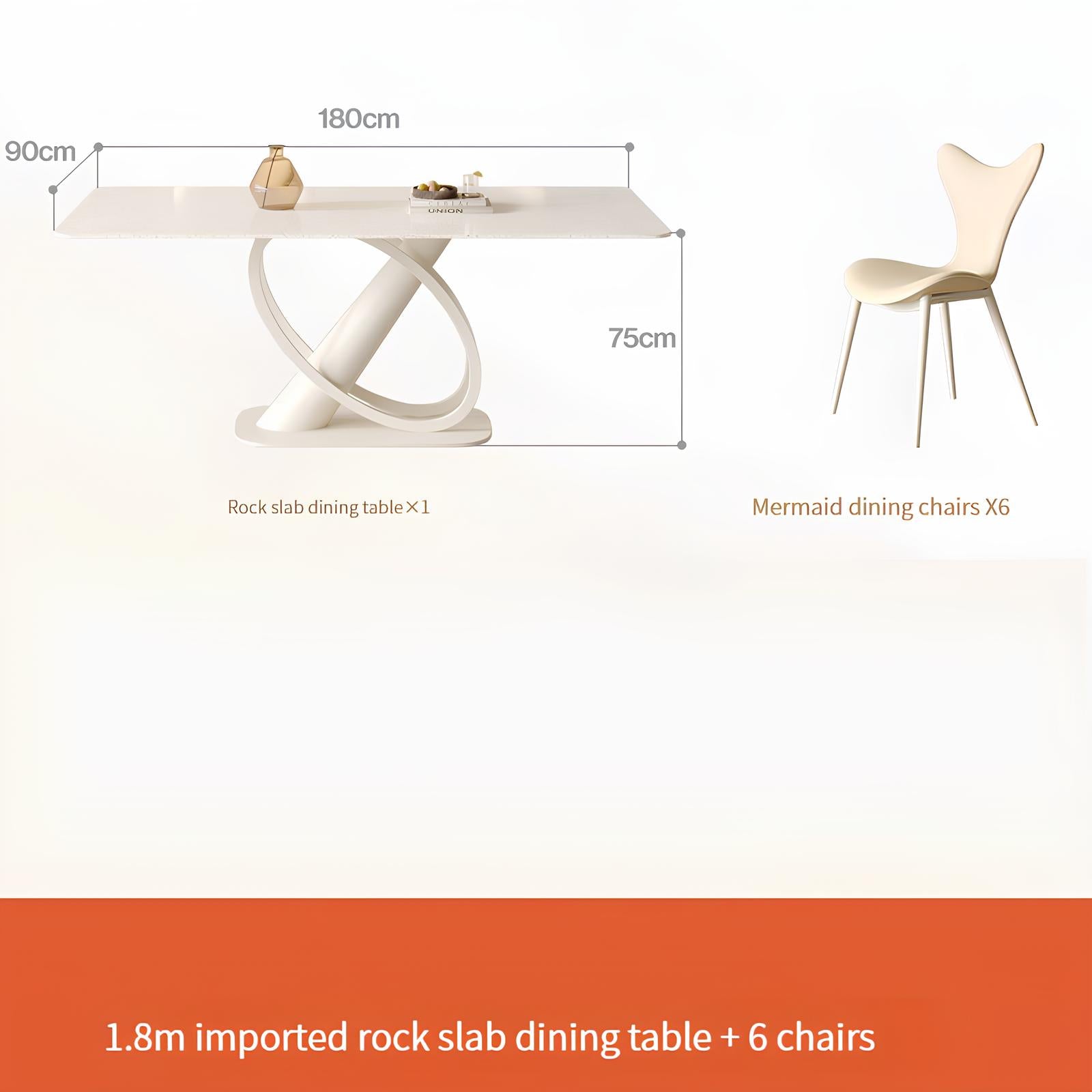 Rock Slab Dining Table And Chairs - Homevalley.co.uk
