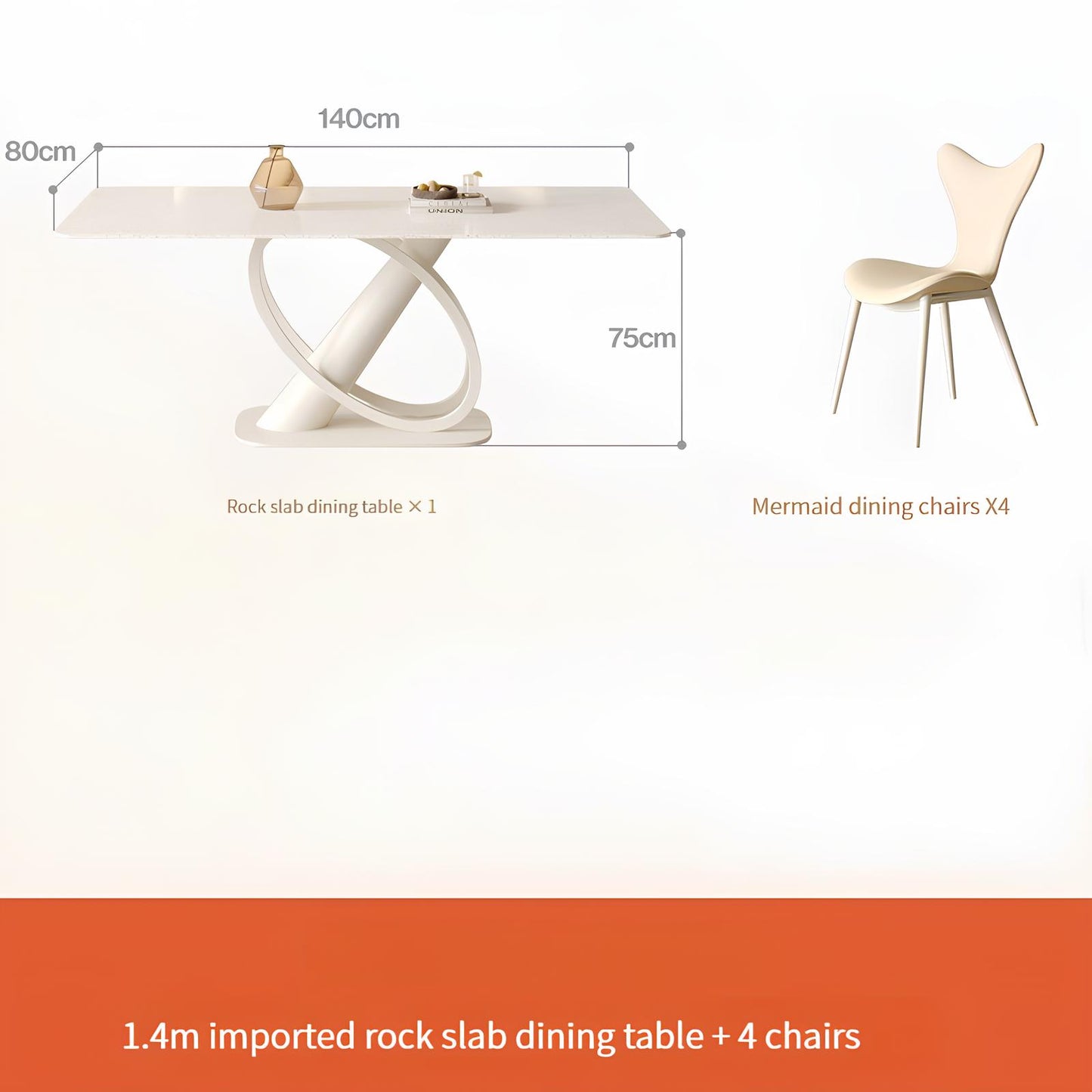 Rock Slab Dining Table And Chairs - Homevalley.co.uk