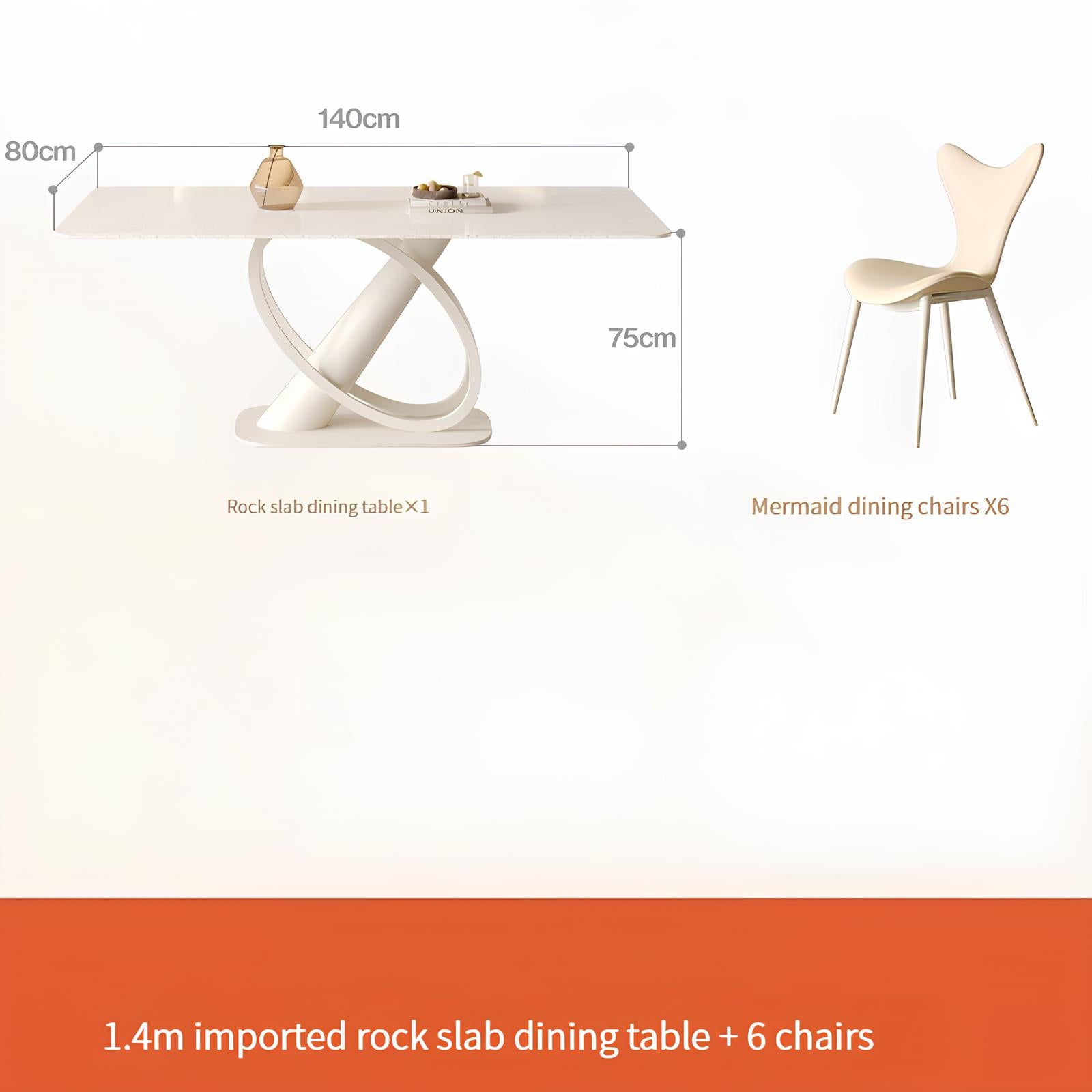 Rock Slab Dining Table And Chairs - Homevalley.co.uk