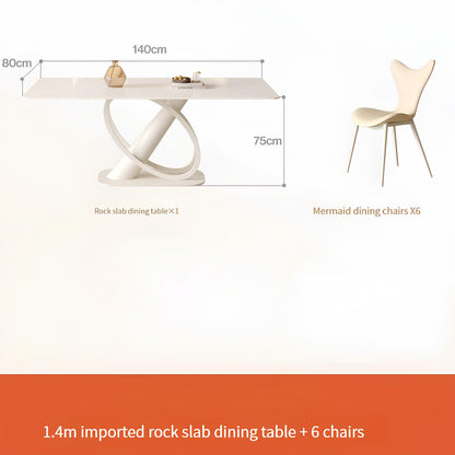 Rock Slab Dining Table And Chairs - Homevalley.co.uk