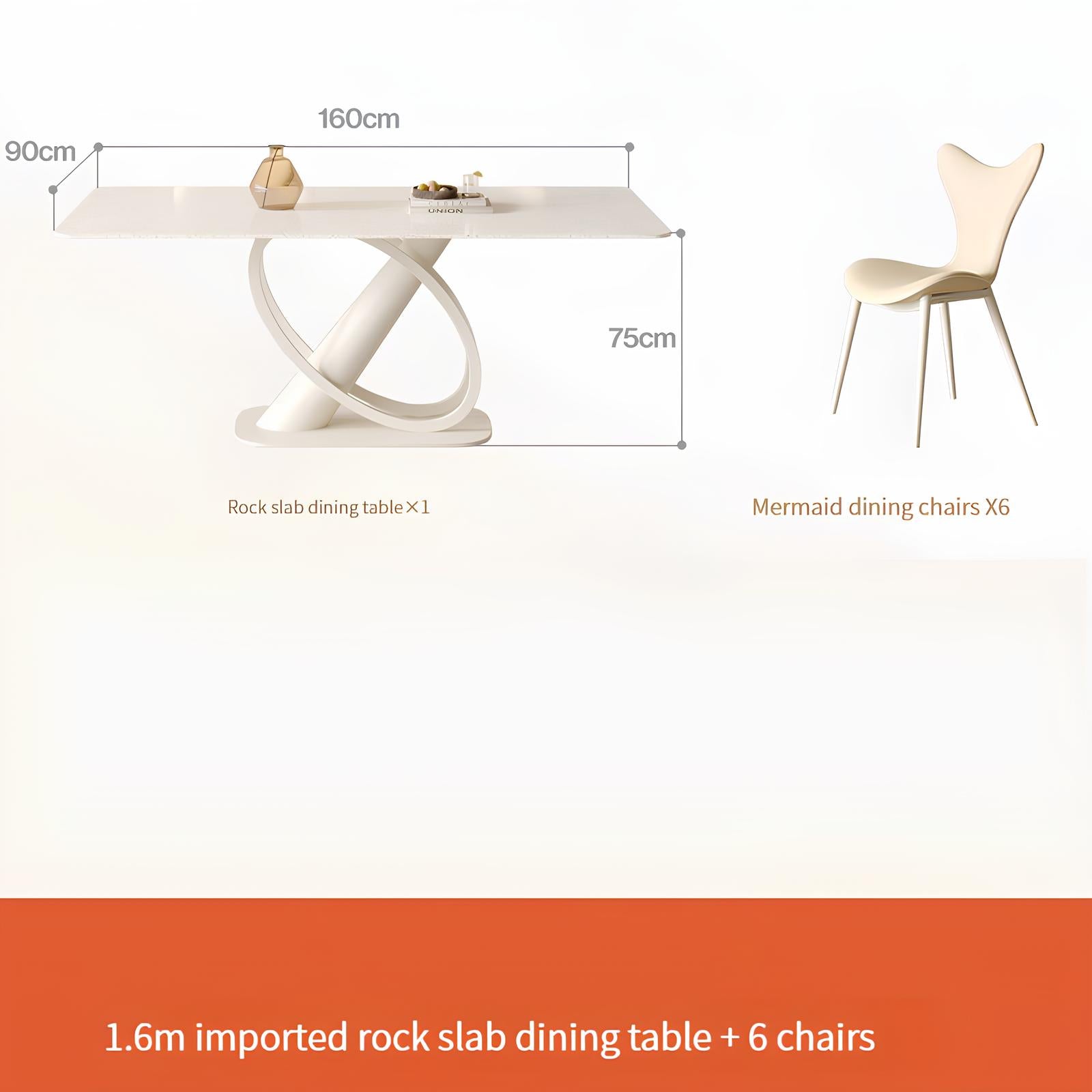 Rock Slab Dining Table And Chairs - Homevalley.co.uk