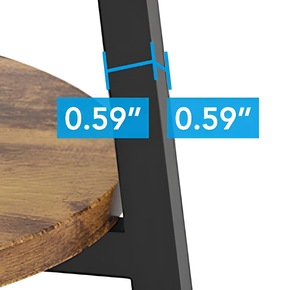 Rustic 2 Tier Round Coffee End Side Table - Homevalley.co.uk