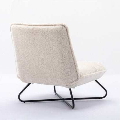 Soft Padded Accent Chair With Metal Cross Base - Homevalley.co.uk