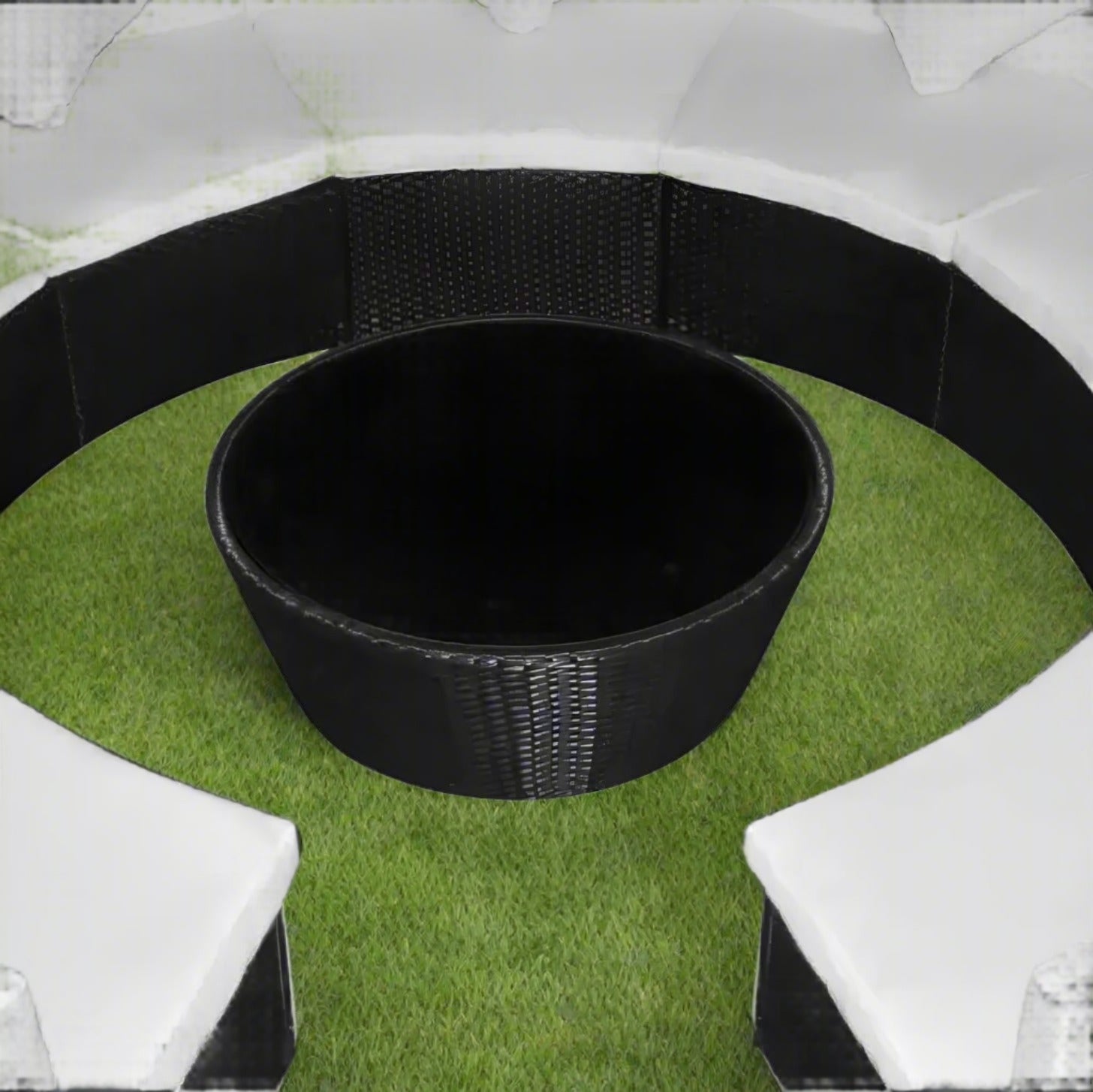 Semi - Circular Outdoor Rattan Sofa 10 pieces - Homevalley.co.uk