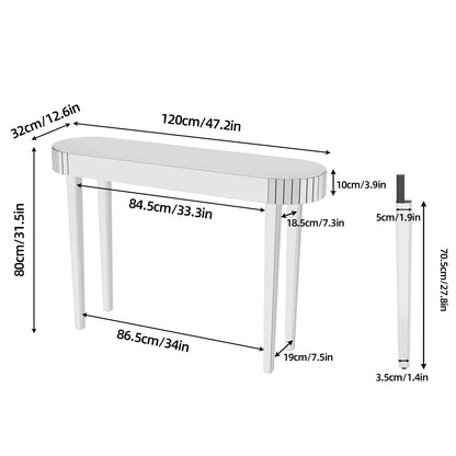 Silver Mirrored Console Table - Homevalley.co.uk
