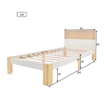 Single Double Wooden Bed Frame with Headboard - Homevalley.co.uk