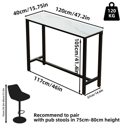 Sintered Stone High Top Table - Homevalley.co.uk