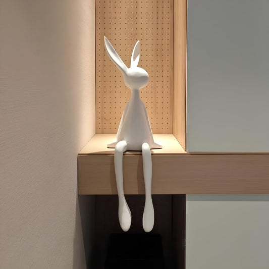 Sitting Rabbit Statue Figurine Home Decor - Homevalley.co.uk