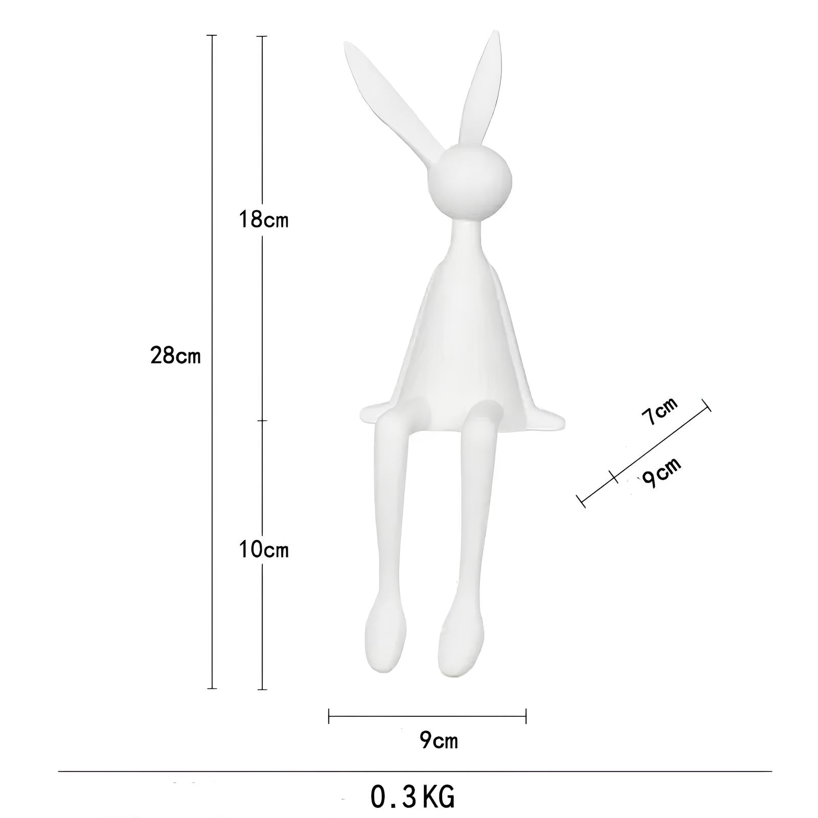 Sitting Rabbit Statue Figurine Home Decor - Homevalley.co.uk