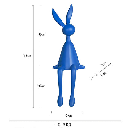 Sitting Rabbit Statue Figurine Home Decor - Homevalley.co.uk
