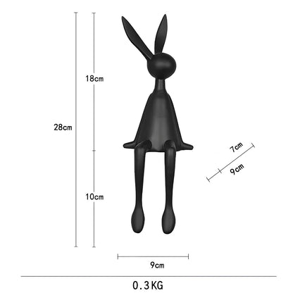 Sitting Rabbit Statue Figurine Home Decor - Homevalley.co.uk