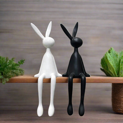 Sitting Rabbit Statue Figurine Home Decor - Homevalley.co.uk