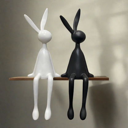 Sitting Rabbit Statue Figurine Home Decor - Homevalley.co.uk