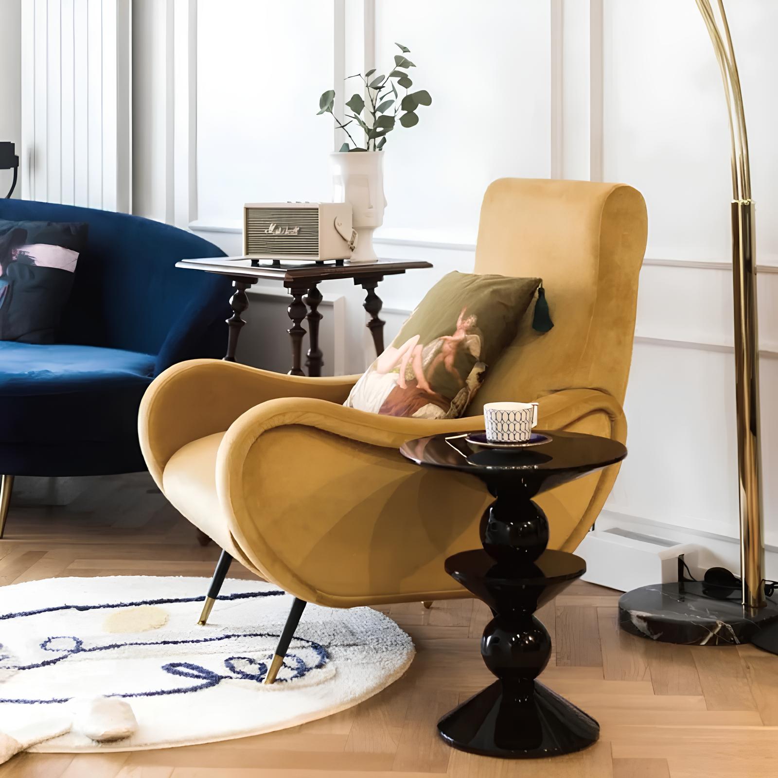 Small Round Black Side End Table - Homevalley.co.uk