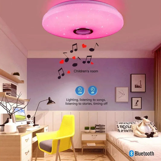 Smart Ceiling Lamp Bluetooth Music Light With Remote Control - Homevalley.co.uk