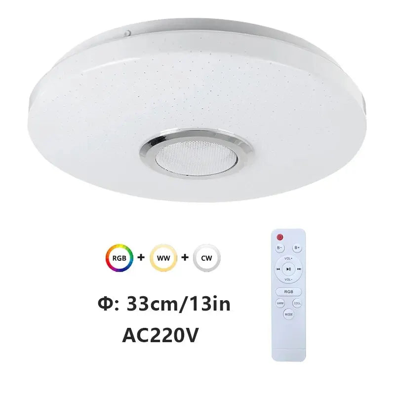 Smart Ceiling Lamp Bluetooth Music Light With Remote Control - Homevalley.co.uk