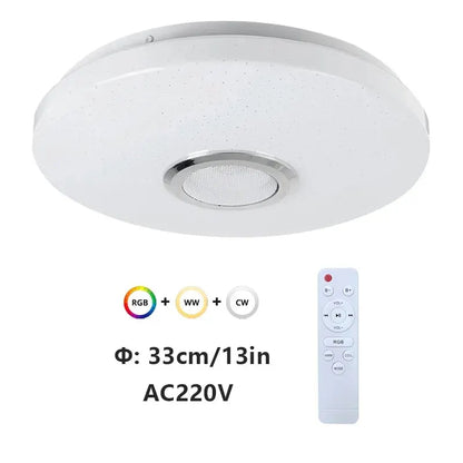 Smart Ceiling Lamp Bluetooth Music Light With Remote Control - Homevalley.co.uk