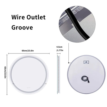 Smart Touch Screen RGB Backlight Bathroom Mirror Wall Mounted Mirror with LED Light - Homevalley.co.uk