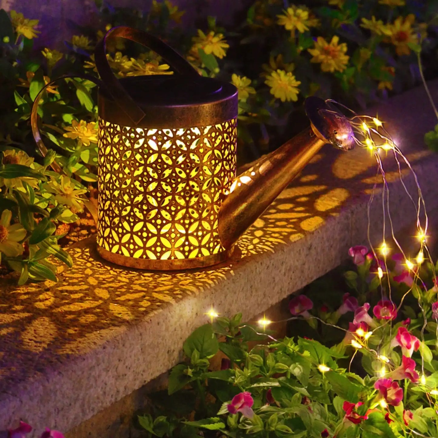 Solar LED enchanted watering can garden light - Homevalley.co.uk