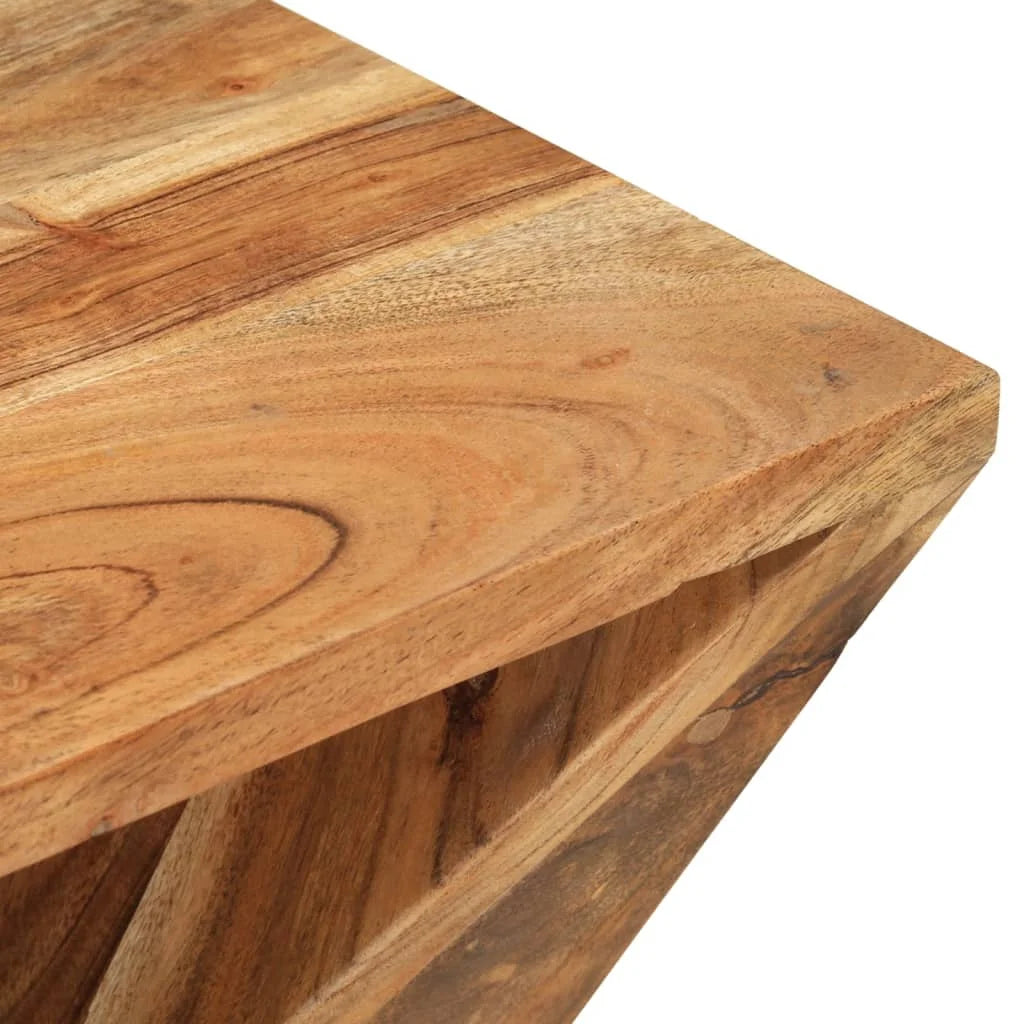Solid Acacia Wood Coffee End Side Table - Homevalley.co.uk