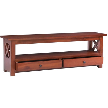 Solid Mahogany Wood TV Cabinet - Homevalley.co.uk