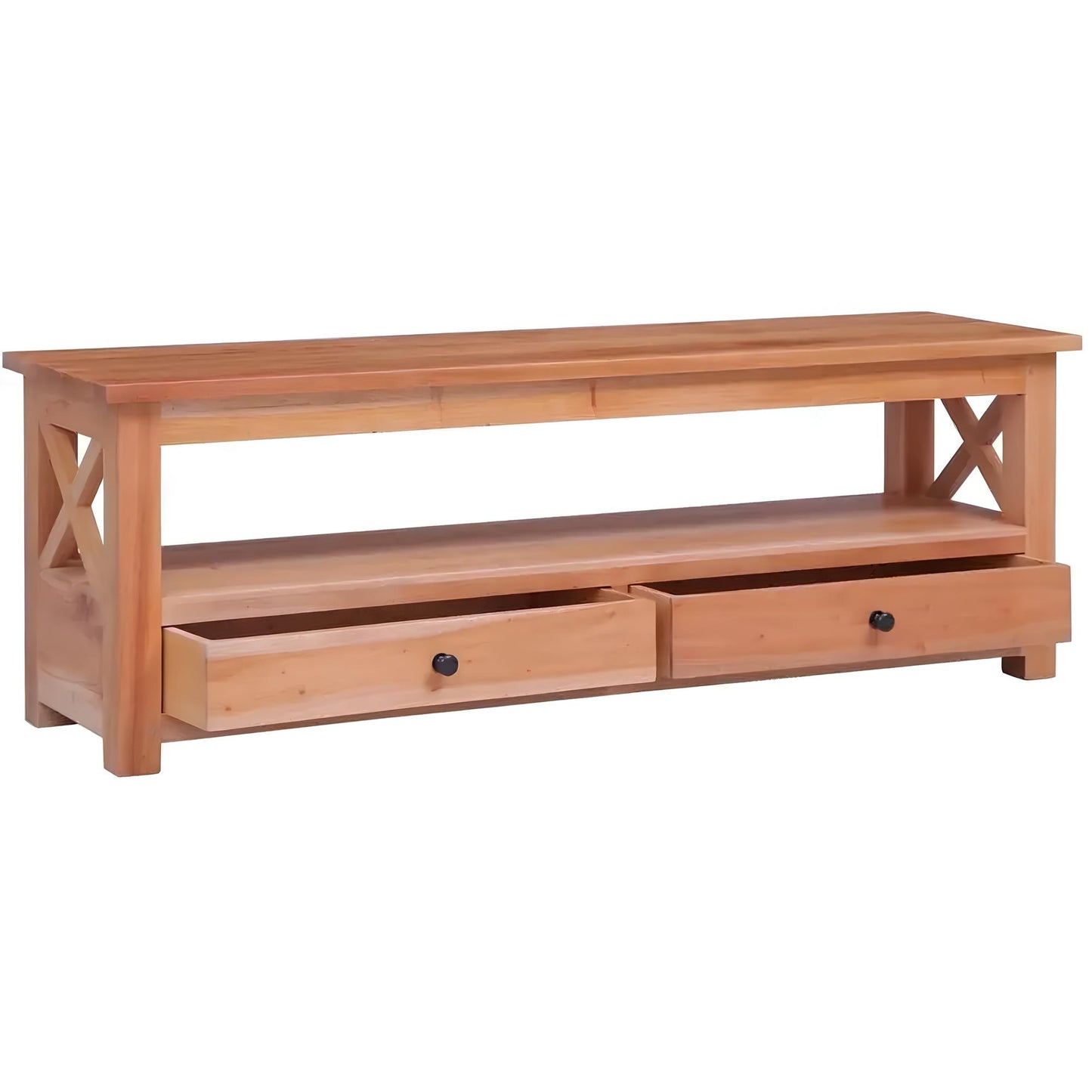 Solid Mahogany Wood TV Cabinet - Homevalley.co.uk