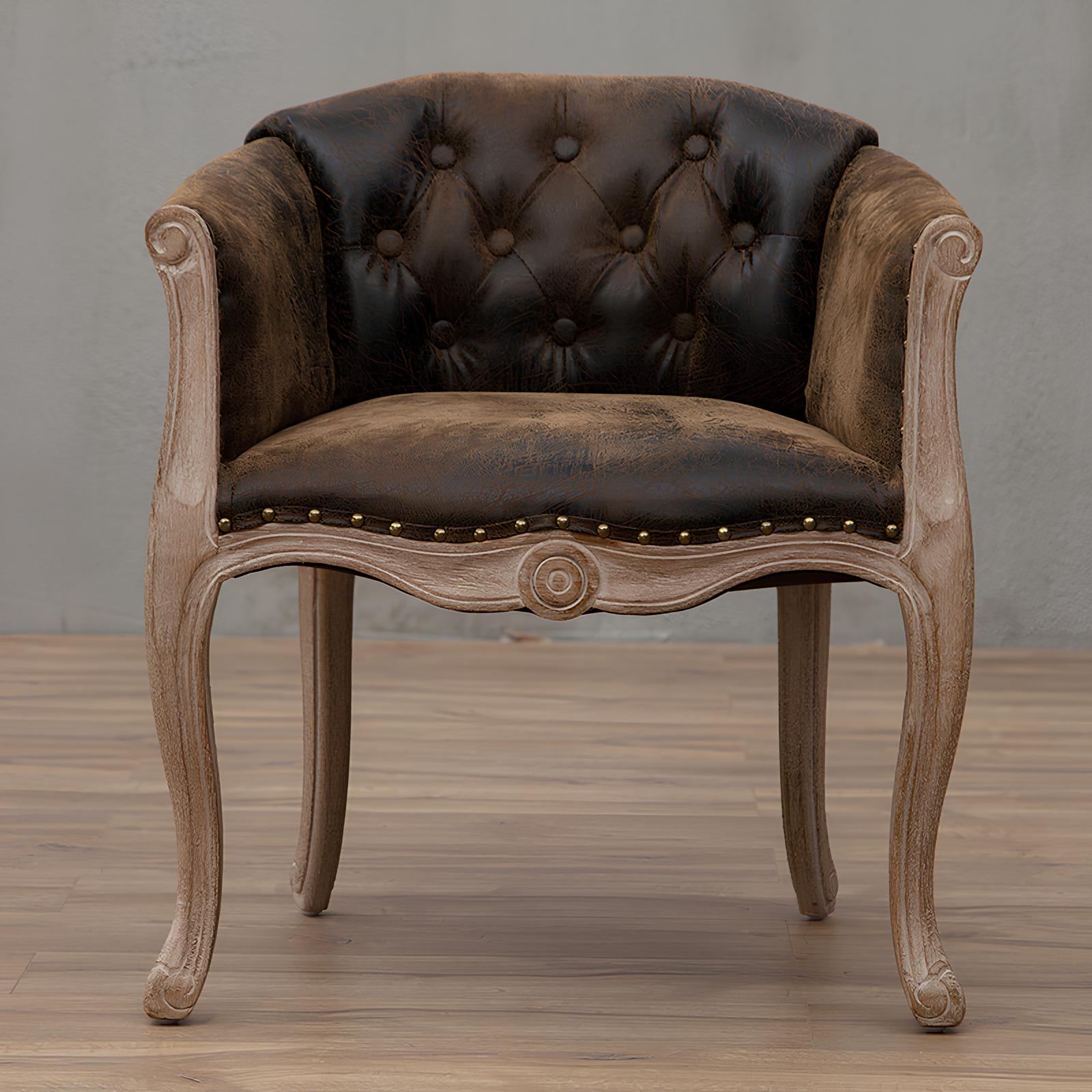 Solid Wood Accent Armchair - Homevalley.co.uk