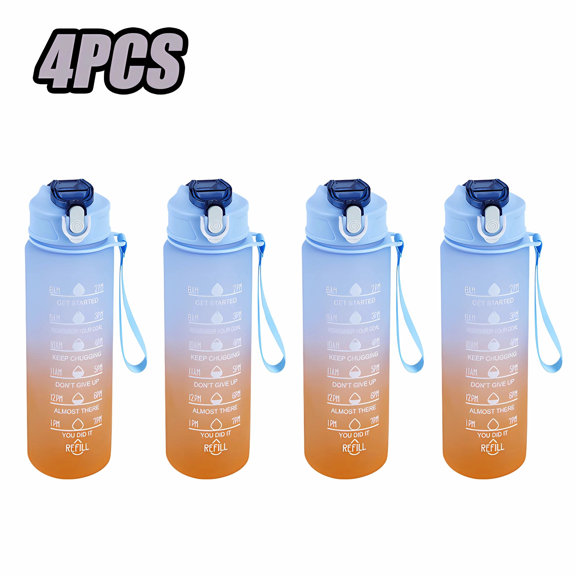 Sports Water Bottle with Time Marker Leak-proof Cup, BPA Free 900ML - Homevalley.co.uk