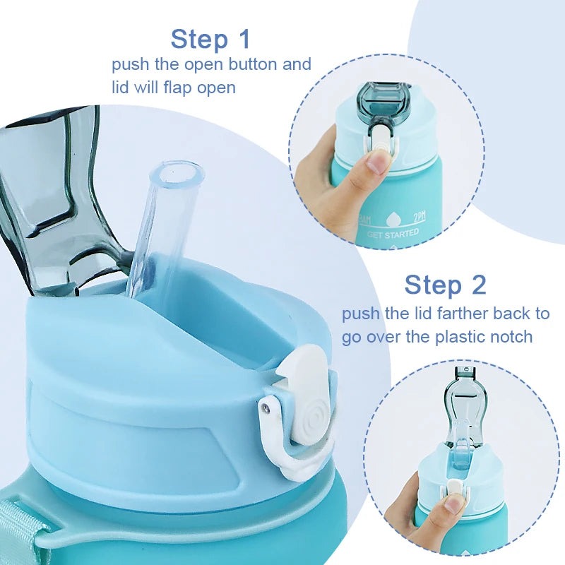 Sports Water Bottle with Time Marker Leak-proof Cup, BPA Free 900ML - Homevalley.co.uk