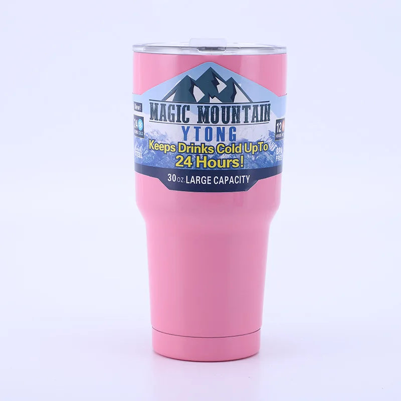 Stainless Steel Freeze Thermos with Straw Vacuum Insulated Cup, 900ML - Homevalley.co.uk