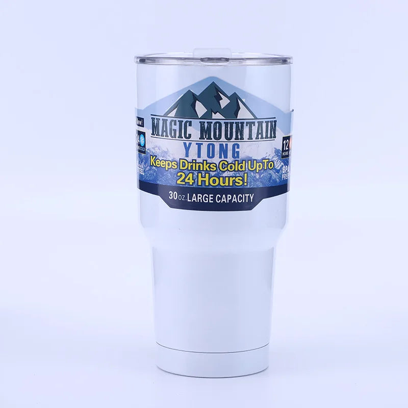 Stainless Steel Freeze Thermos with Straw Vacuum Insulated Cup, 900ML - Homevalley.co.uk