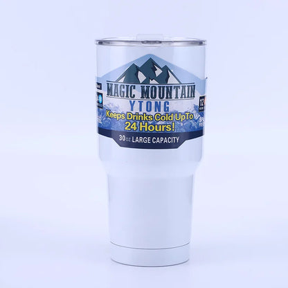 Stainless Steel Freeze Thermos with Straw Vacuum Insulated Cup, 900ML - Homevalley.co.uk