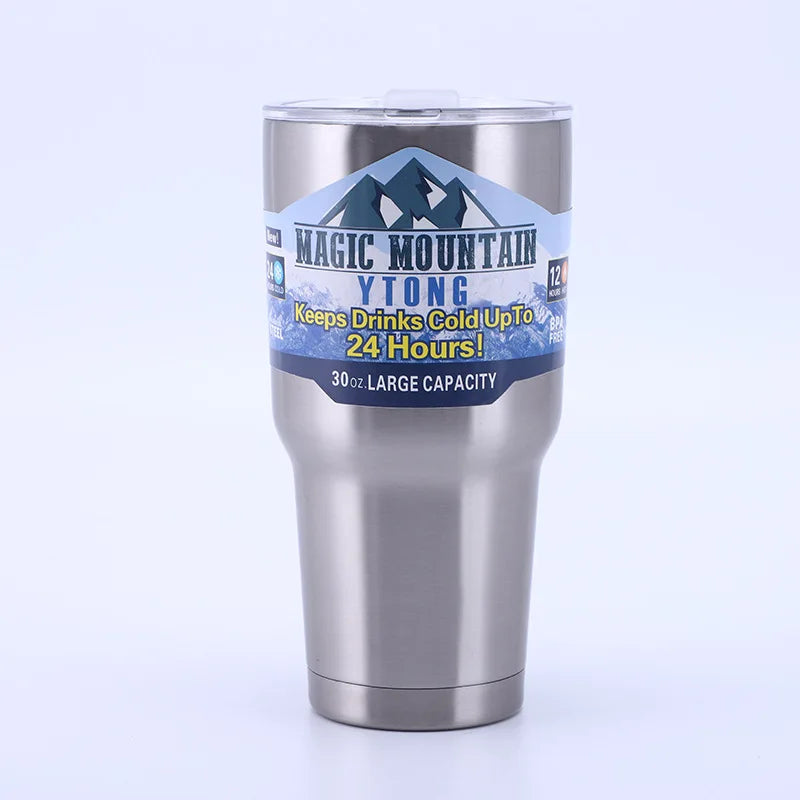 Stainless Steel Freeze Thermos with Straw Vacuum Insulated Cup, 900ML - Homevalley.co.uk
