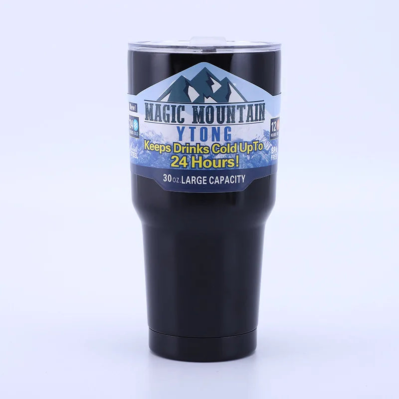 Stainless Steel Freeze Thermos with Straw Vacuum Insulated Cup, 900ML - Homevalley.co.uk